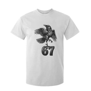 Funny Raven Brainrot Six Seven Meme Gift T Shirt For Kid TS12 White Print Your Wear