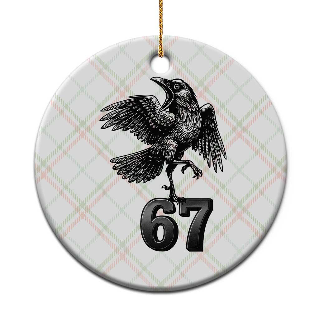Funny Raven Brainrot Six Seven Meme Gift Ceramic Ornament TS12 1pc Christmas Plaid Print Your Wear