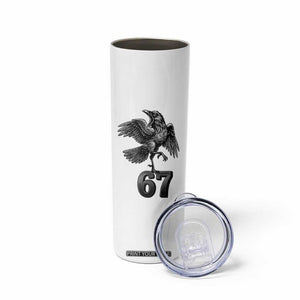 Funny Raven Brainrot Six Seven Meme Gift Skinny Tumbler TS12 Print Your Wear