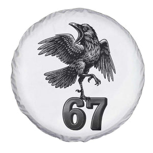 Funny Raven Brainrot Six Seven Meme Gift Spare Tire Cover TS12 Print Your Wear