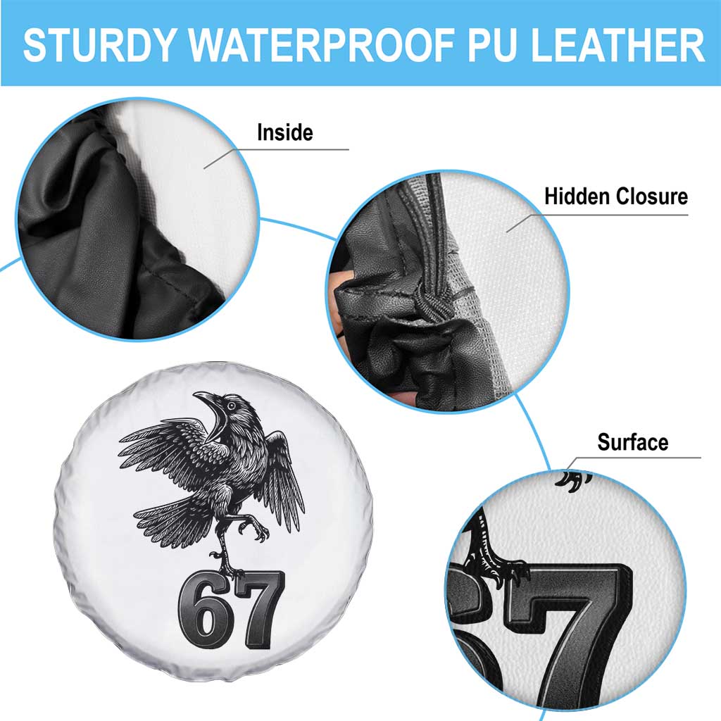 Funny Raven Brainrot Six Seven Meme Gift Spare Tire Cover TS12 Print Your Wear