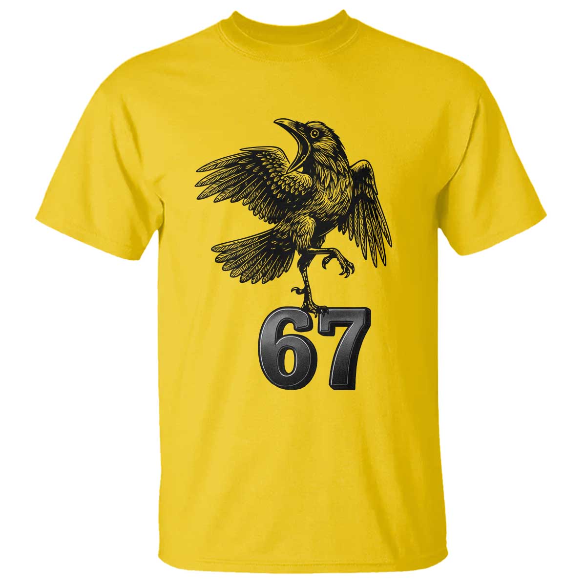 Funny Raven Brainrot Six Seven Meme Gift T Shirt TS12 Daisy Print Your Wear