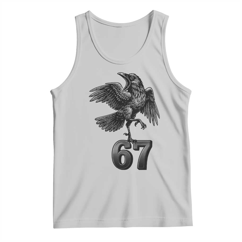Funny Raven Brainrot Six Seven Meme Gift Tank Top TS12 Ash Print Your Wear