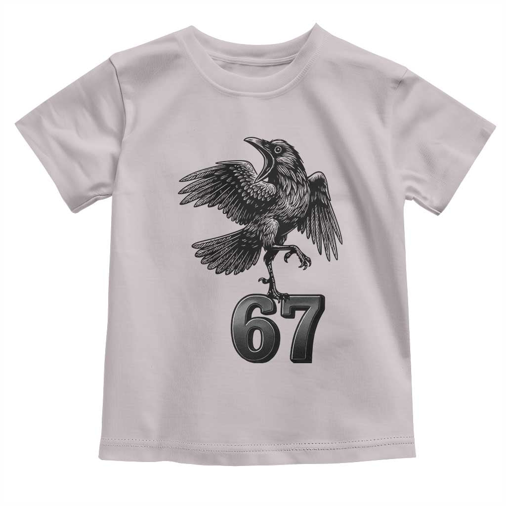 Funny Raven Brainrot Six Seven Meme Gift Toddler T Shirt TS12 Ice Gray Print Your Wear