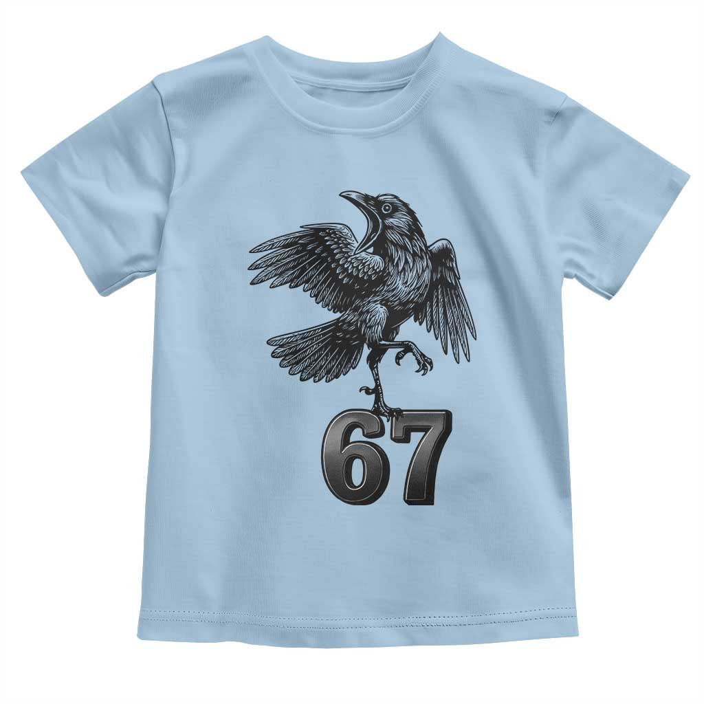 Funny Raven Brainrot Six Seven Meme Gift Toddler T Shirt TS12 Light Blue Print Your Wear