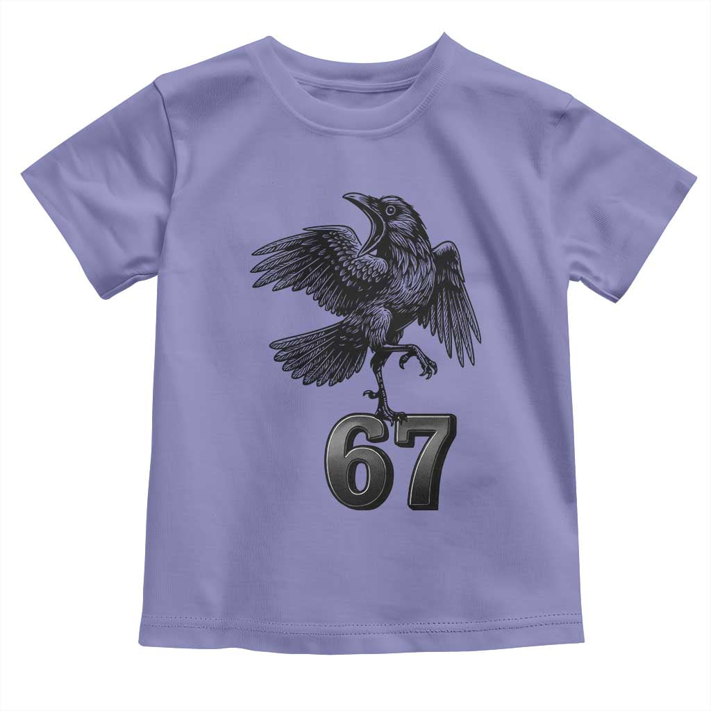 Funny Raven Brainrot Six Seven Meme Gift Toddler T Shirt TS12 Violet Print Your Wear