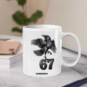 Funny Raven Brainrot Six Seven Meme Gift Coffee Mug TS12 Print Your Wear