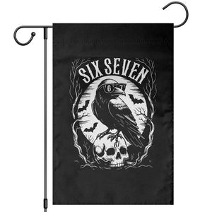 Gothic Raven Brainrot Six Seven Garden Flag Gen Z Alpha Gift TS12 Black Print Your Wear