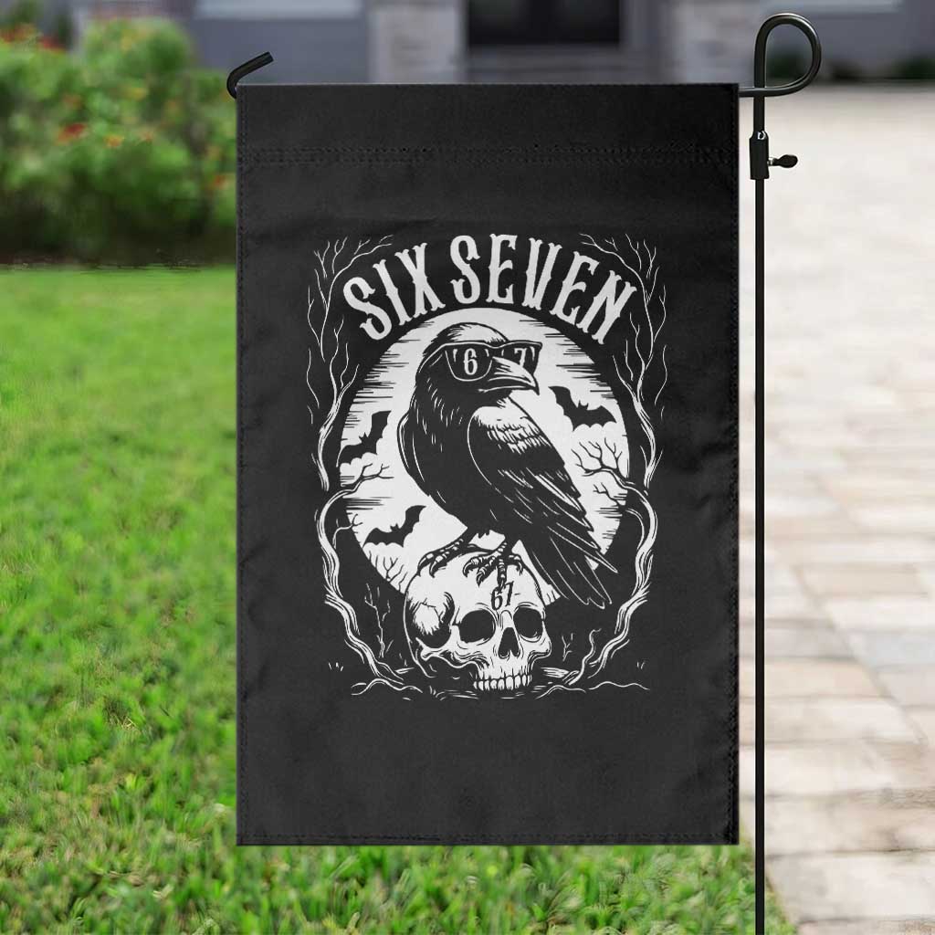 Gothic Raven Brainrot Six Seven Garden Flag Gen Z Alpha Gift TS12 Print Your Wear