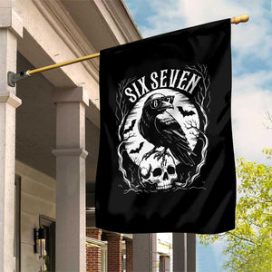 Gothic Raven Brainrot Six Seven Garden Flag Gen Z Alpha Gift TS12 Print Your Wear