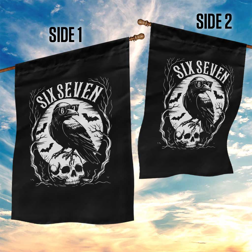 Gothic Raven Brainrot Six Seven Garden Flag Gen Z Alpha Gift TS12 Print Your Wear