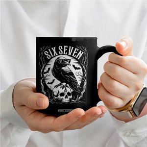 Gothic Raven Brainrot Six Seven Coffee Mug Gen Z Alpha Gift TS12 Print Your Wear
