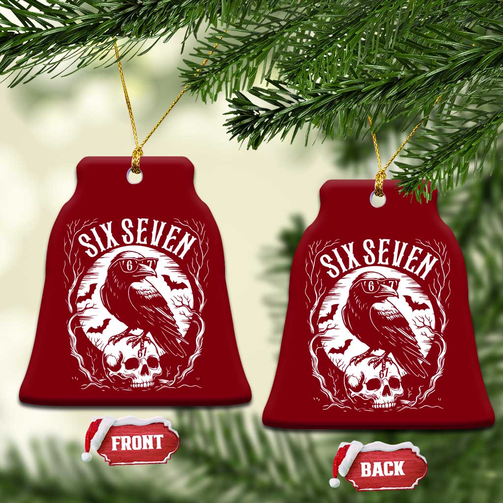 Gothic Raven Brainrot Six Seven Ceramic Ornament Gen Z Alpha Gift TS12 Print Your Wear