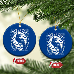 Gothic Raven Brainrot Six Seven Ceramic Ornament Gen Z Alpha Gift TS12 1pc Blue Print Your Wear