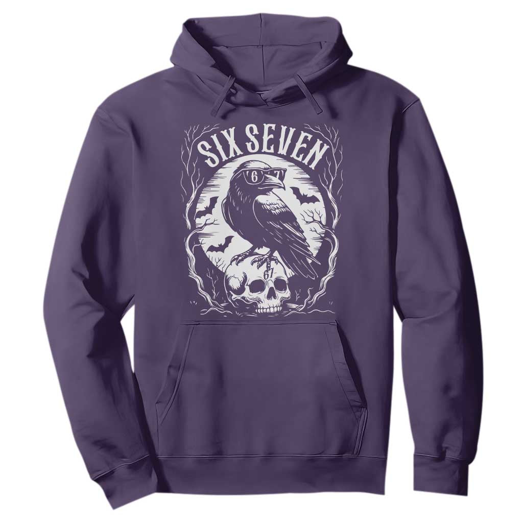 Gothic Raven Brainrot Six Seven Hoodie Gen Z Alpha Gift TS12 Purple Print Your Wear