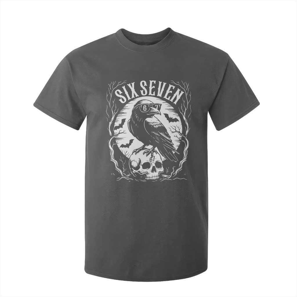 Gothic Raven Brainrot Six Seven T Shirt For Kid Gen Z Alpha Gift TS12 Dark Heather Print Your Wear