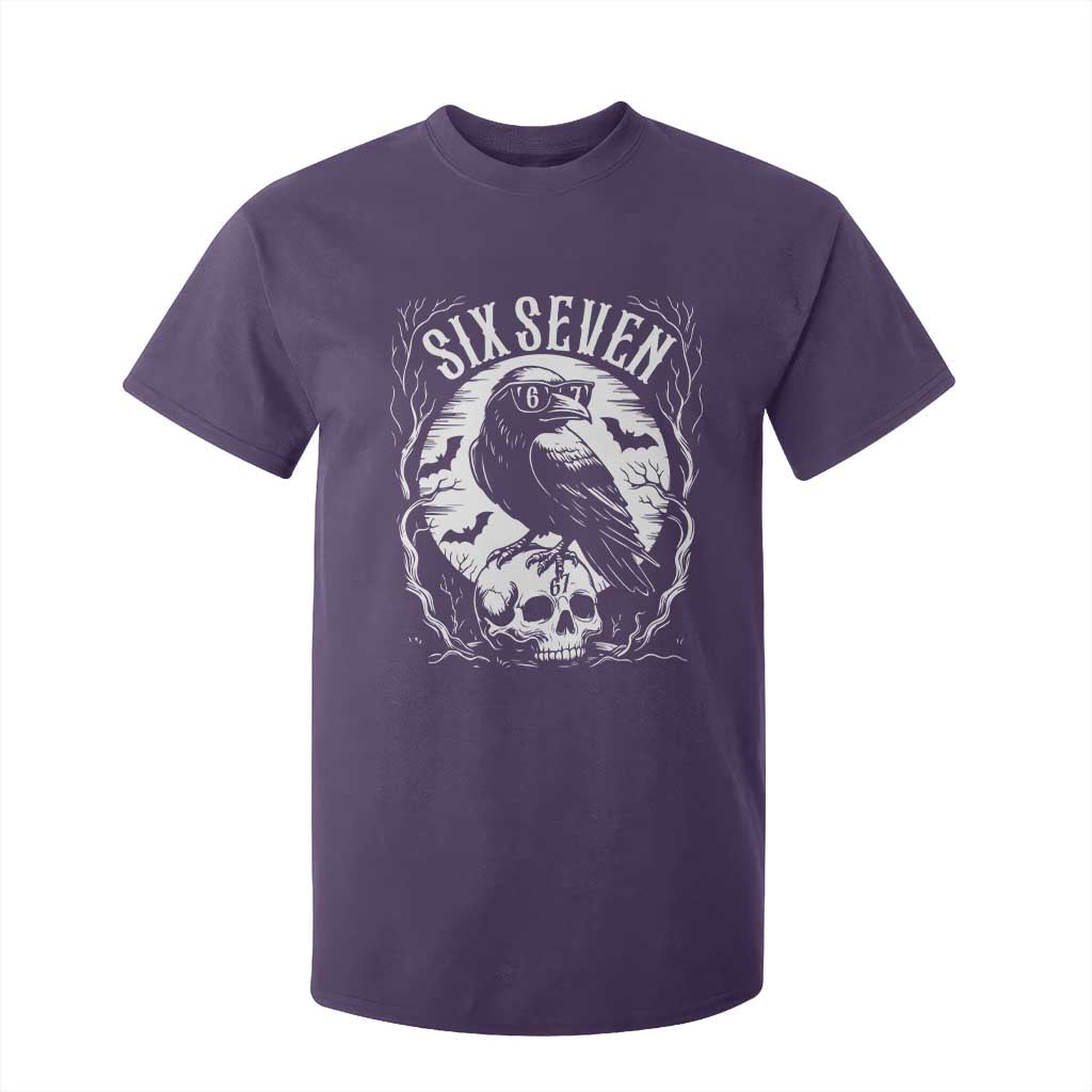 Gothic Raven Brainrot Six Seven T Shirt For Kid Gen Z Alpha Gift TS12 Purple Print Your Wear
