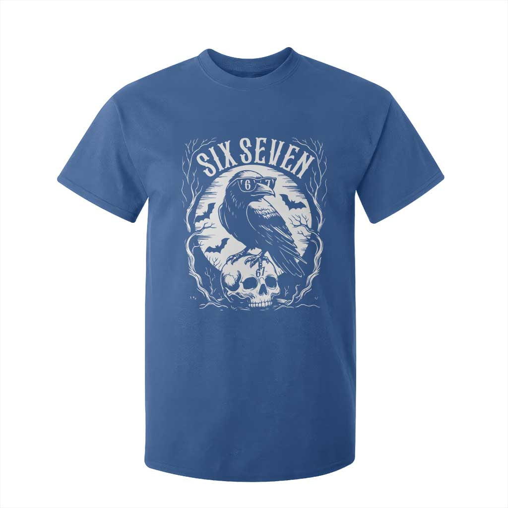 Gothic Raven Brainrot Six Seven T Shirt For Kid Gen Z Alpha Gift TS12 Royal Blue Print Your Wear