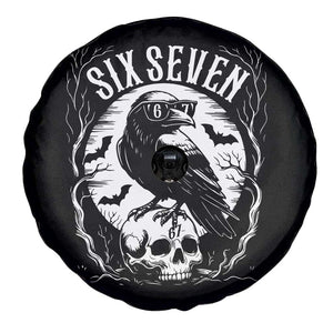 Gothic Raven Brainrot Six Seven Spare Tire Cover Gen Z Alpha Gift TS12 Print Your Wear