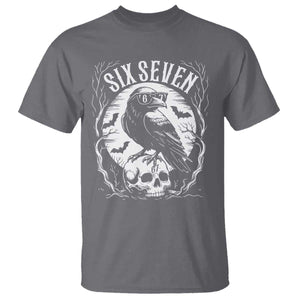 Gothic Raven Brainrot Six Seven T Shirt Gen Z Alpha Gift TS12 Charcoal Print Your Wear