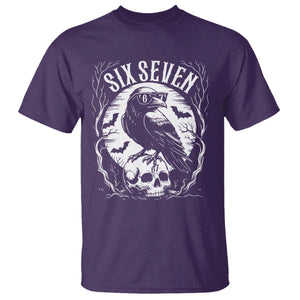 Gothic Raven Brainrot Six Seven T Shirt Gen Z Alpha Gift TS12 Purple Print Your Wear