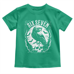 Gothic Raven Brainrot Six Seven Toddler T Shirt Gen Z Alpha Gift TS12 Irish Green Print Your Wear