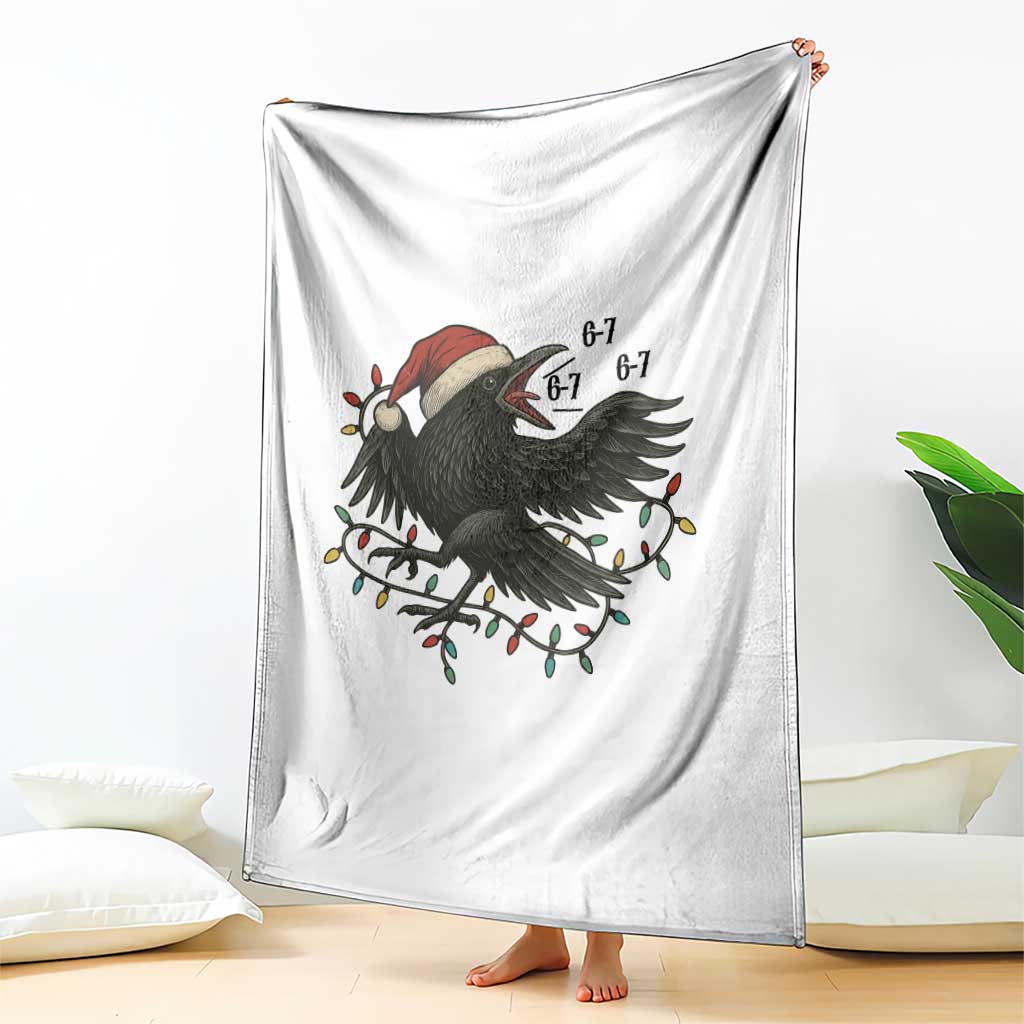 Funny Raven Six Seven Meme Throw Blanket Christmas Gift For Gen Z TS12 Print Your Wear