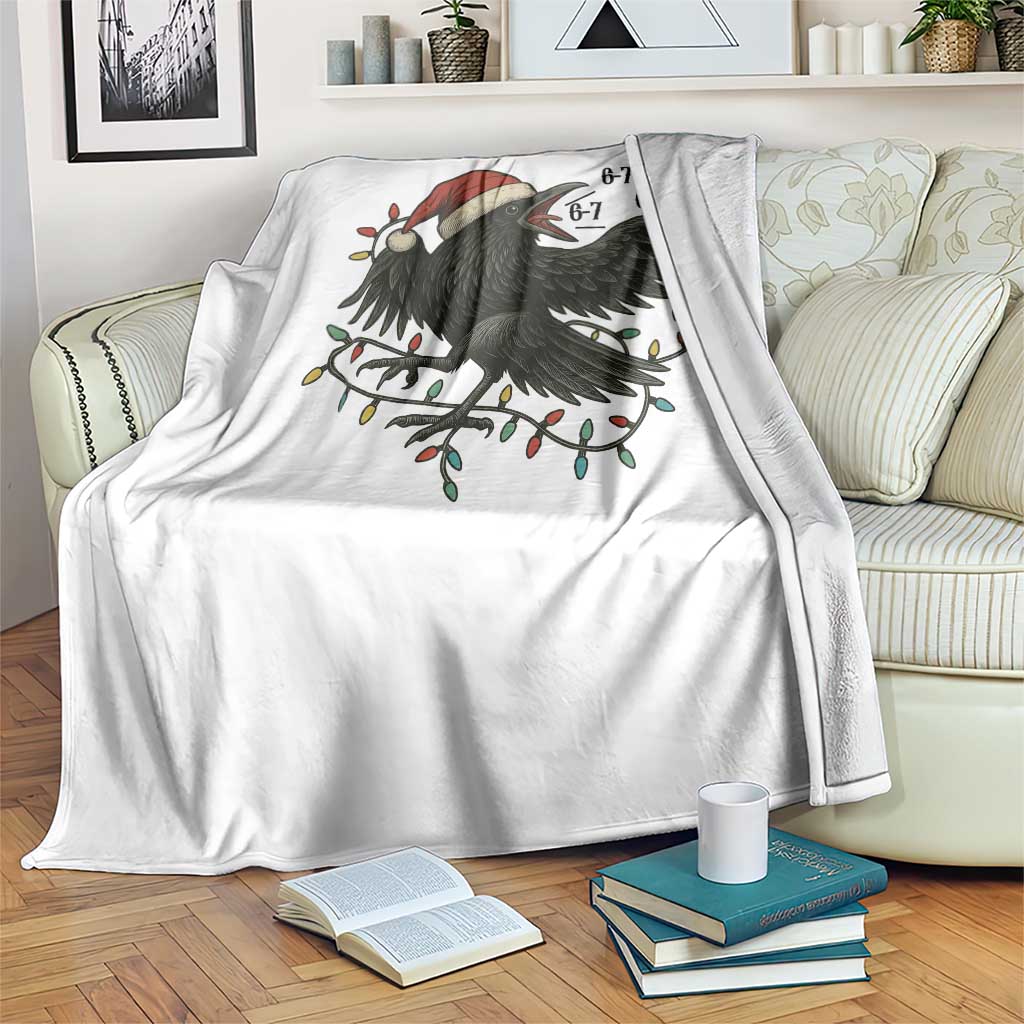 Funny Raven Six Seven Meme Throw Blanket Christmas Gift For Gen Z TS12 Print Your Wear