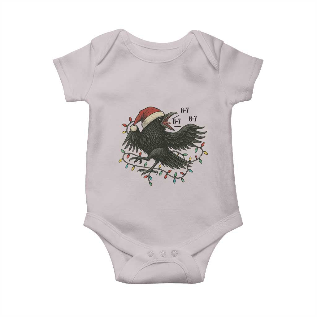 Funny Raven Six Seven Meme Baby Onesie Christmas Gift For Gen Z TS12 Ice Gray Print Your Wear