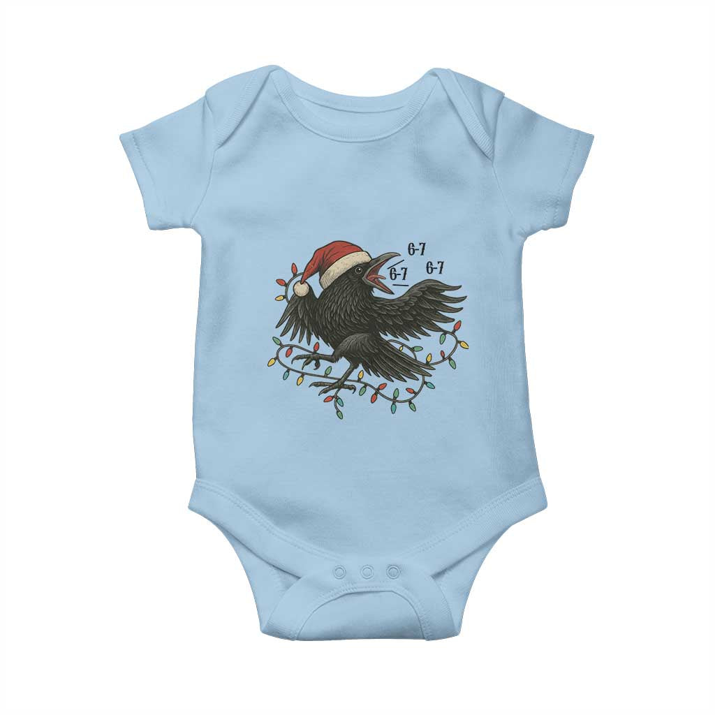 Funny Raven Six Seven Meme Baby Onesie Christmas Gift For Gen Z TS12 Light Blue Print Your Wear