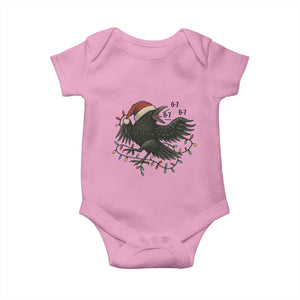 Funny Raven Six Seven Meme Baby Onesie Christmas Gift For Gen Z TS12 Light Pink Print Your Wear