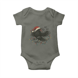 Funny Raven Six Seven Meme Baby Onesie Christmas Gift For Gen Z TS12 Military Green Print Your Wear