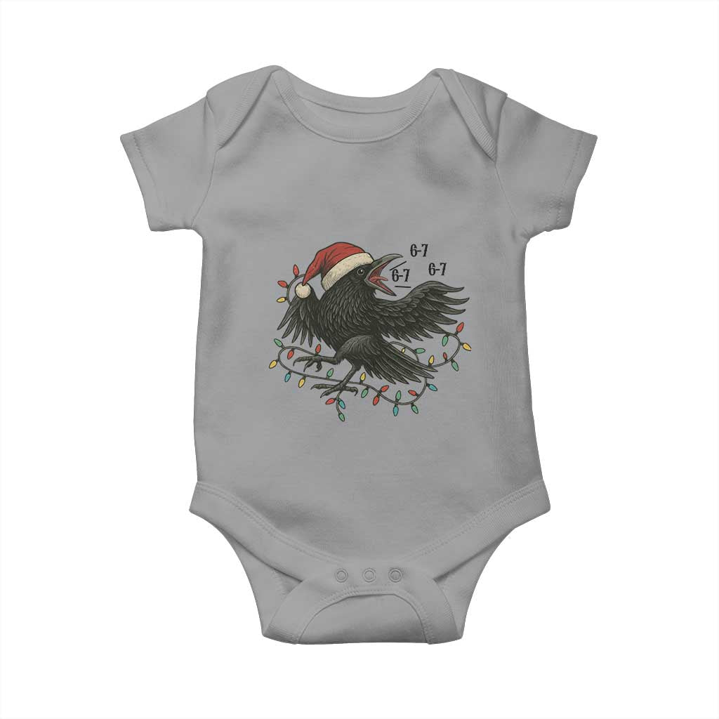 Funny Raven Six Seven Meme Baby Onesie Christmas Gift For Gen Z TS12 Sport Gray Print Your Wear