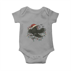 Funny Raven Six Seven Meme Baby Onesie Christmas Gift For Gen Z TS12 Sport Gray Print Your Wear