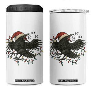 Funny Raven Six Seven Meme 4 in 1 Can Cooler Tumbler Christmas Gift For Gen Z TS12 One Size: 16 oz White Print Your Wear