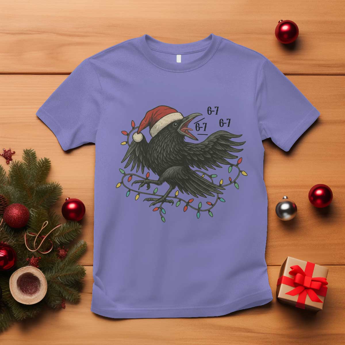 Funny Raven Six Seven Meme T Shirt Christmas Gift For Gen Z TS12 Violet Print Your Wear
