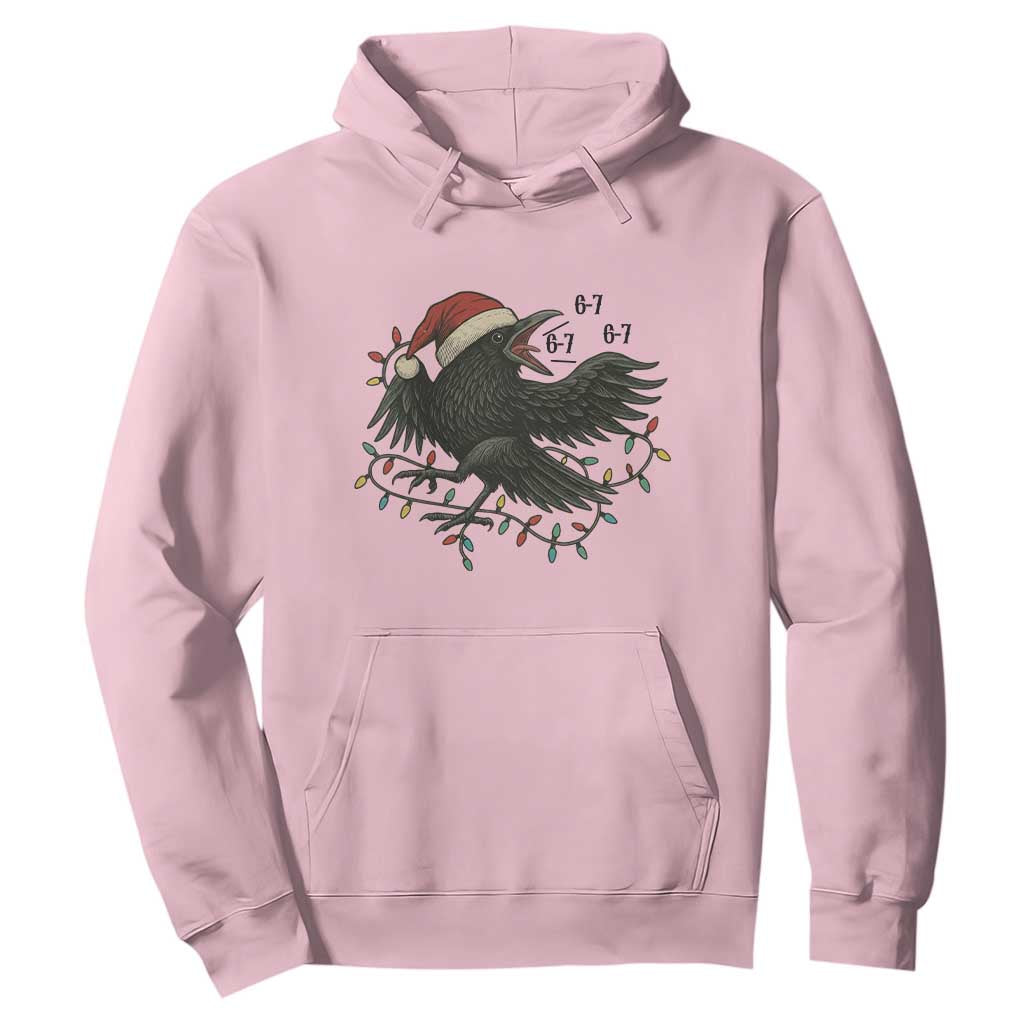 Funny Raven Six Seven Meme Hoodie Christmas Gift For Gen Z TS12 Light Pink Print Your Wear