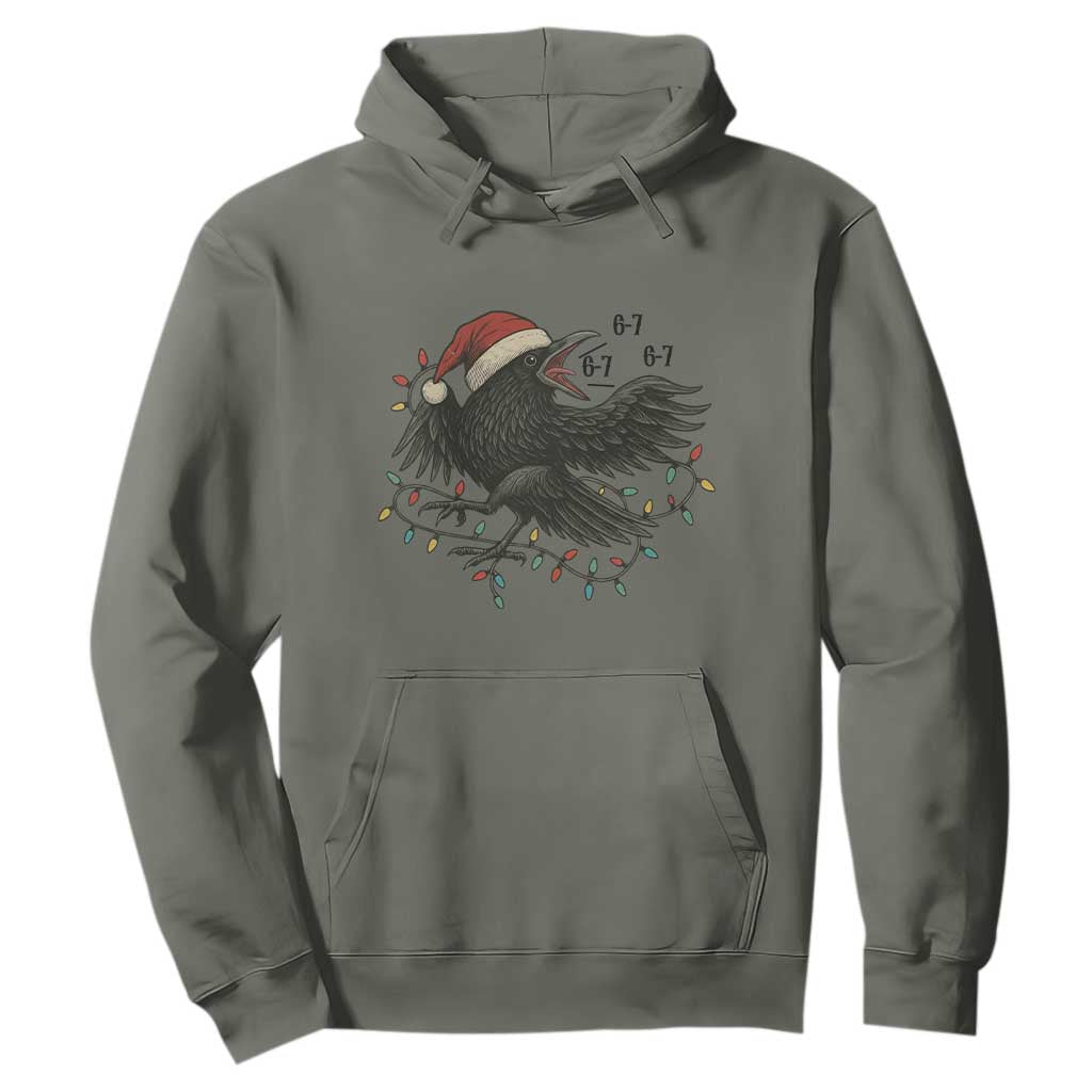 Funny Raven Six Seven Meme Hoodie Christmas Gift For Gen Z TS12 Military Green Print Your Wear