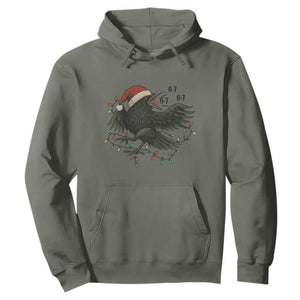 Funny Raven Six Seven Meme Hoodie Christmas Gift For Gen Z TS12 Military Green Print Your Wear