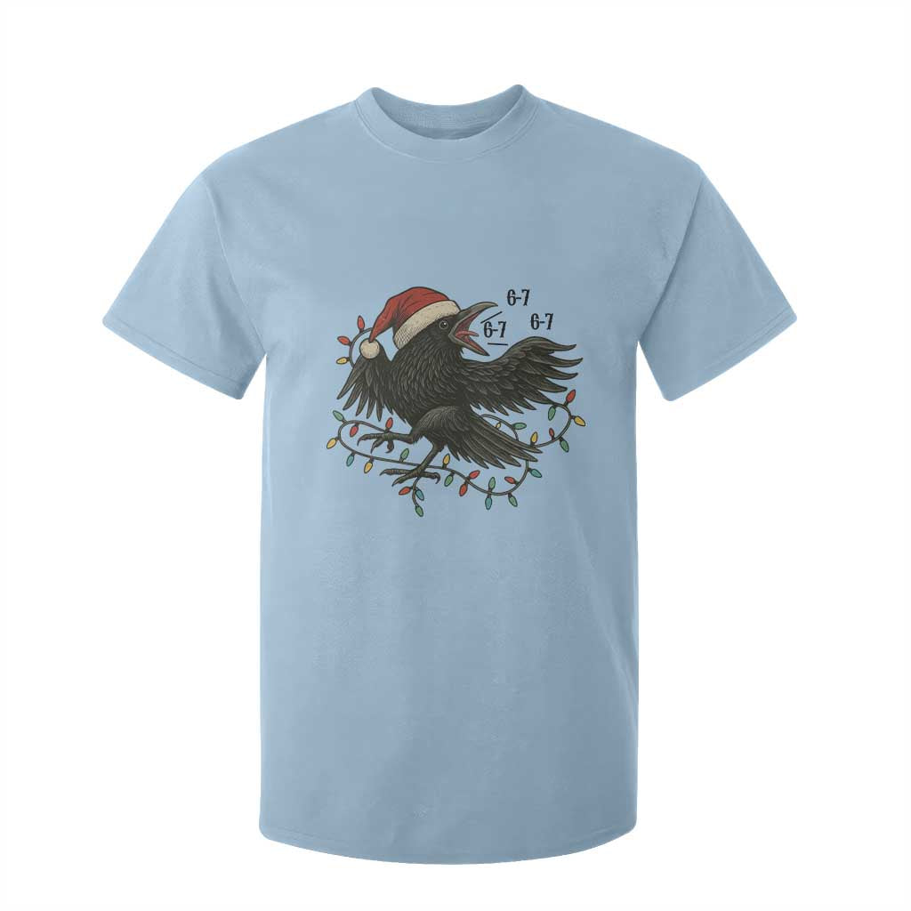 Funny Raven Six Seven Meme T Shirt For Kid Christmas Gift For Gen Z TS12 Light Blue Print Your Wear