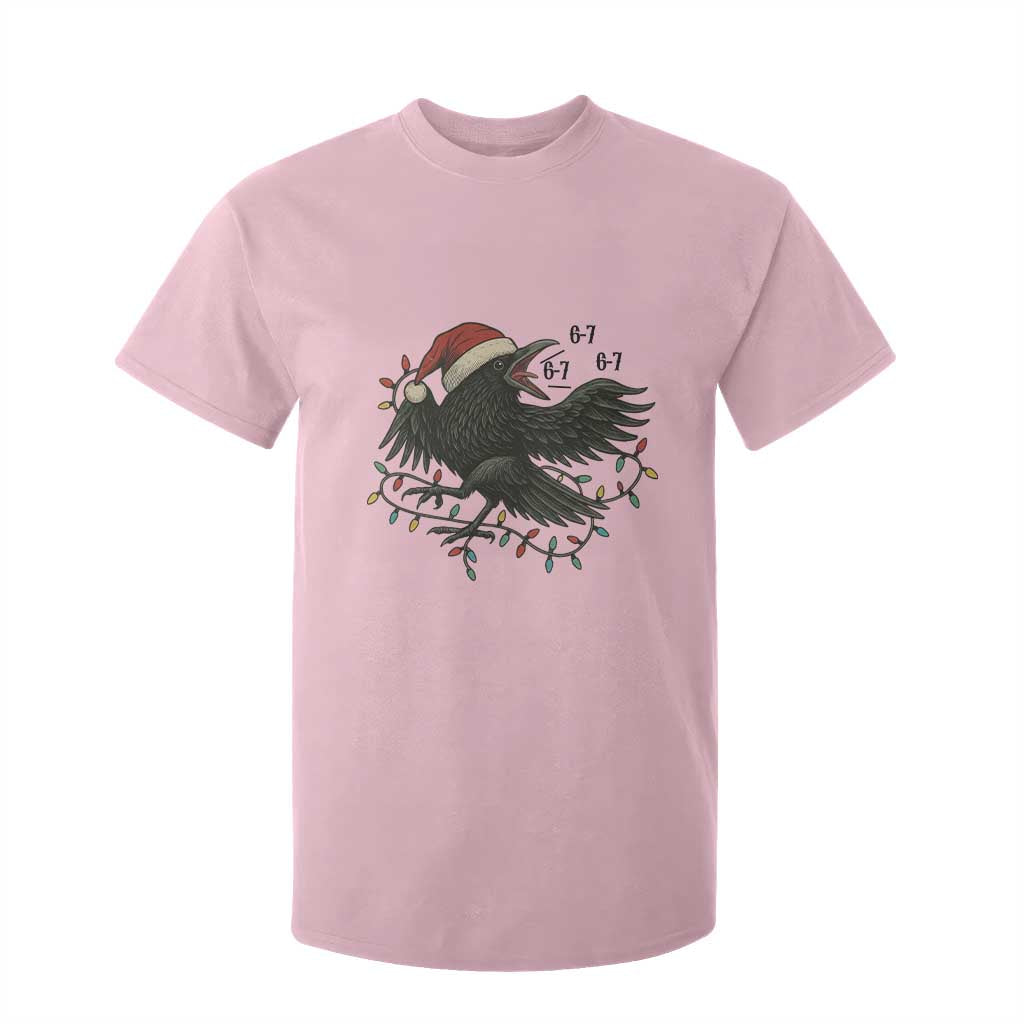 Funny Raven Six Seven Meme T Shirt For Kid Christmas Gift For Gen Z TS12 Light Pink Print Your Wear
