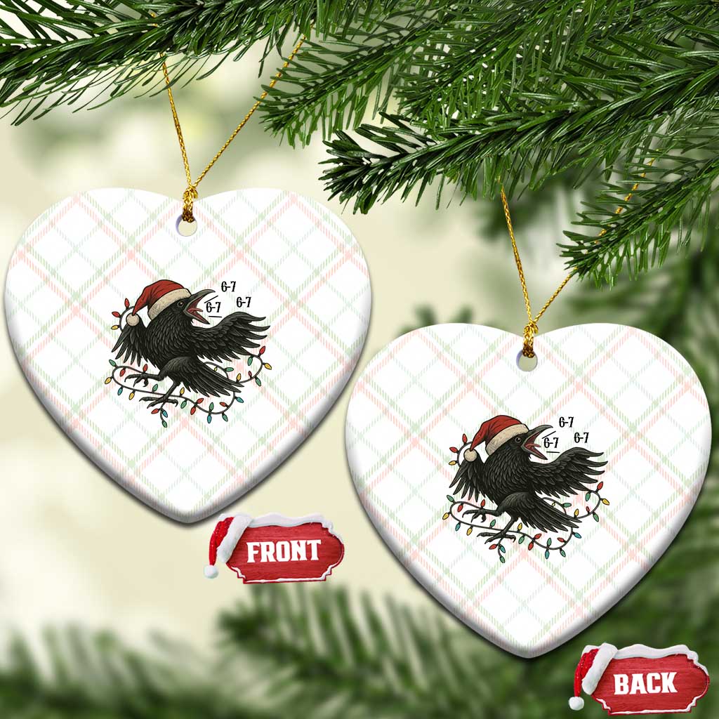 Funny Raven Six Seven Meme Ceramic Ornament Christmas Gift For Gen Z TS12 Print Your Wear
