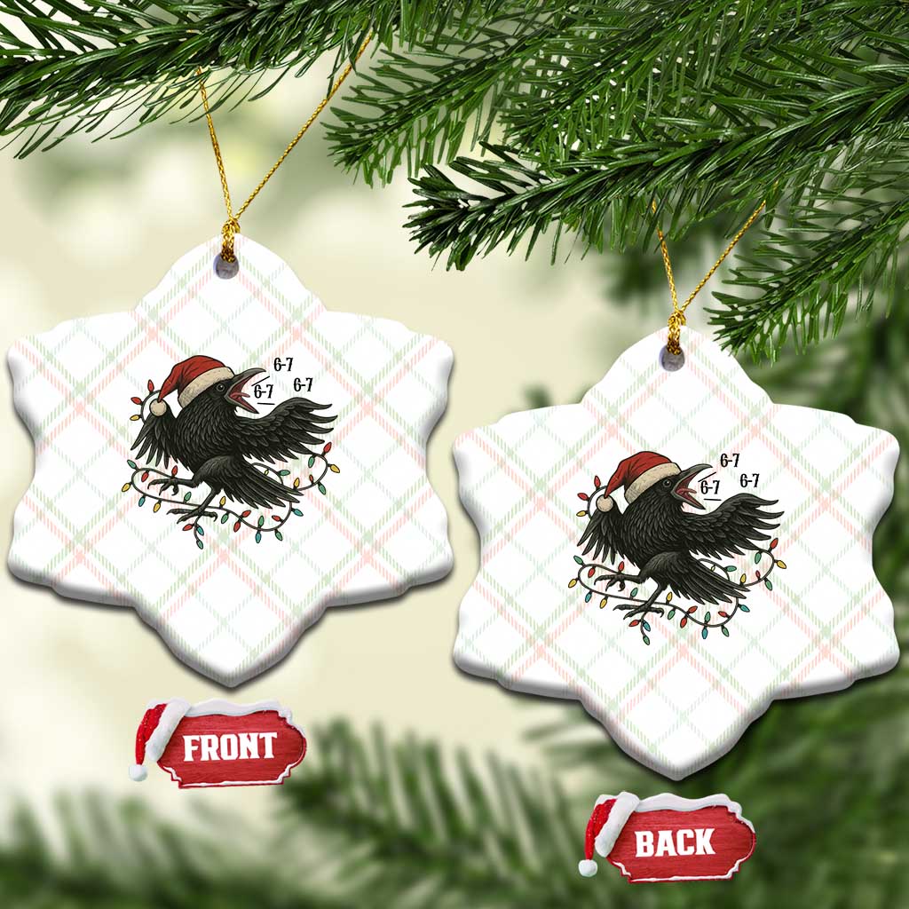 Funny Raven Six Seven Meme Ceramic Ornament Christmas Gift For Gen Z TS12 Print Your Wear