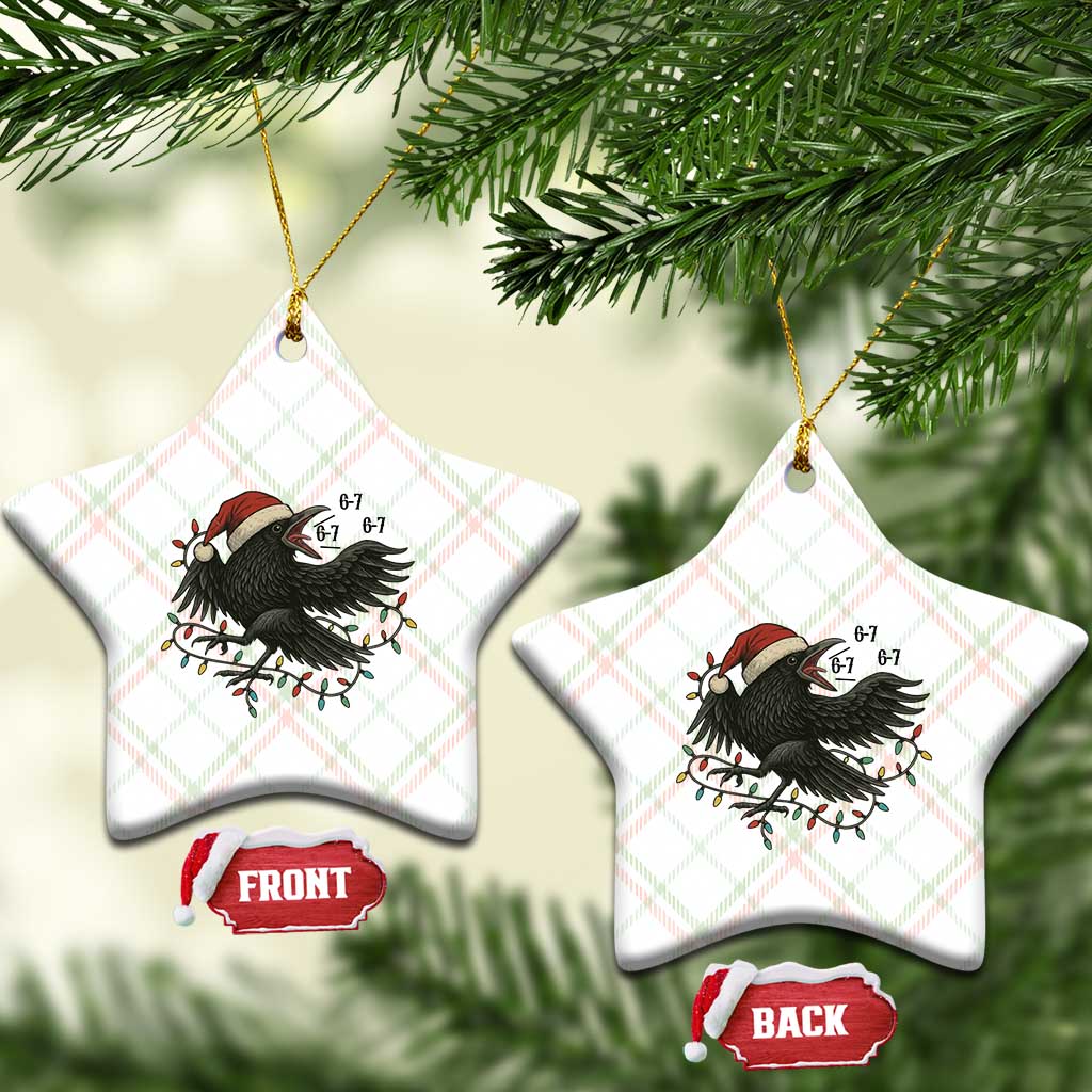 Funny Raven Six Seven Meme Ceramic Ornament Christmas Gift For Gen Z TS12 Print Your Wear