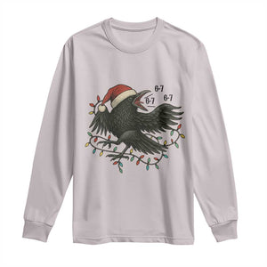 Funny Raven Six Seven Meme Long Sleeve Shirt Christmas Gift For Gen Z TS12 Ice Gray Print Your Wear