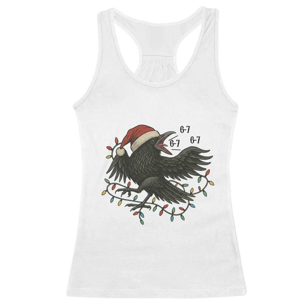 Funny Raven Six Seven Meme Racerback Tank Top Christmas Gift For Gen Z TS12 White Print Your Wear
