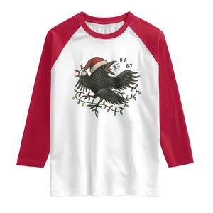 Funny Raven Six Seven Meme Raglan Shirt Christmas Gift For Gen Z TS12 White Red Print Your Wear