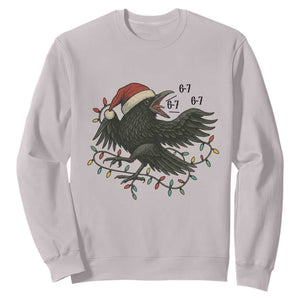 Funny Raven Six Seven Meme Sweatshirt Christmas Gift For Gen Z TS12 Ice Gray Print Your Wear