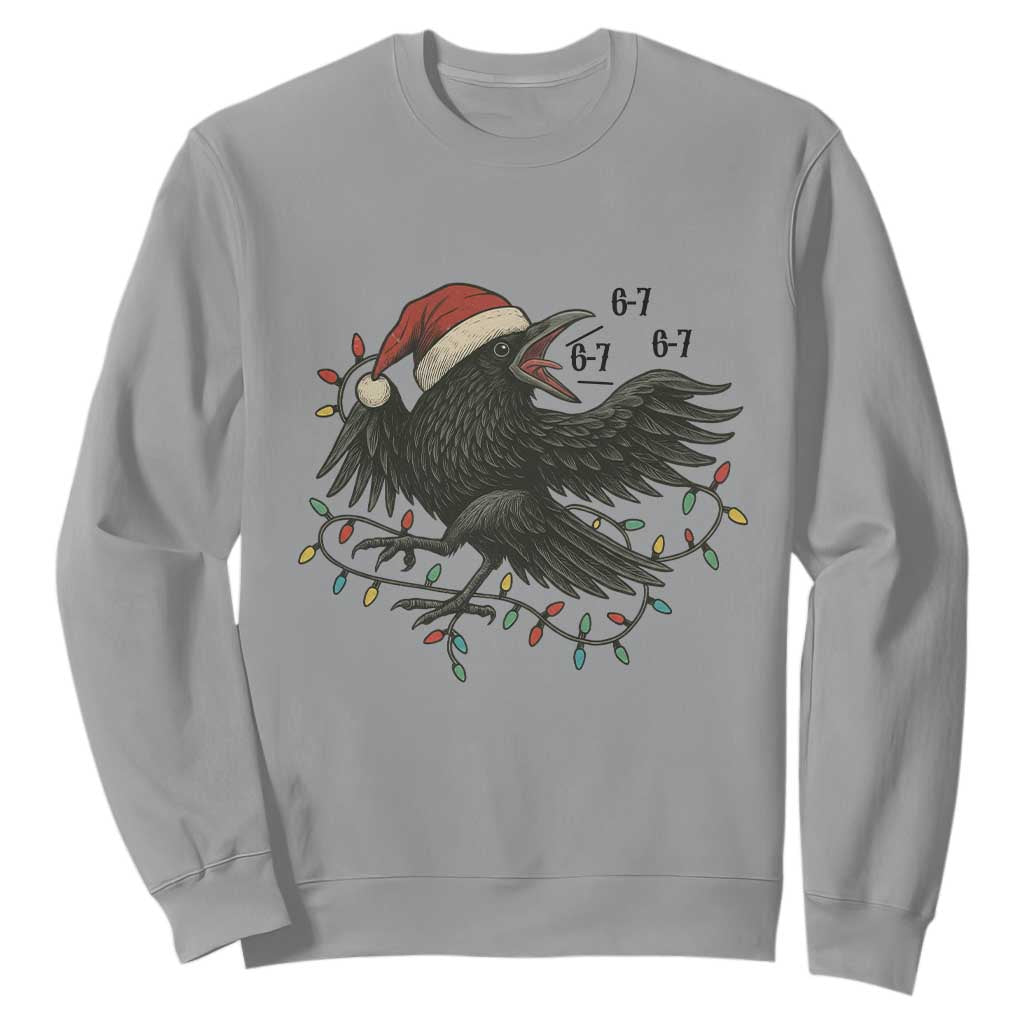 Funny Raven Six Seven Meme Sweatshirt Christmas Gift For Gen Z TS12 Sport Gray Print Your Wear