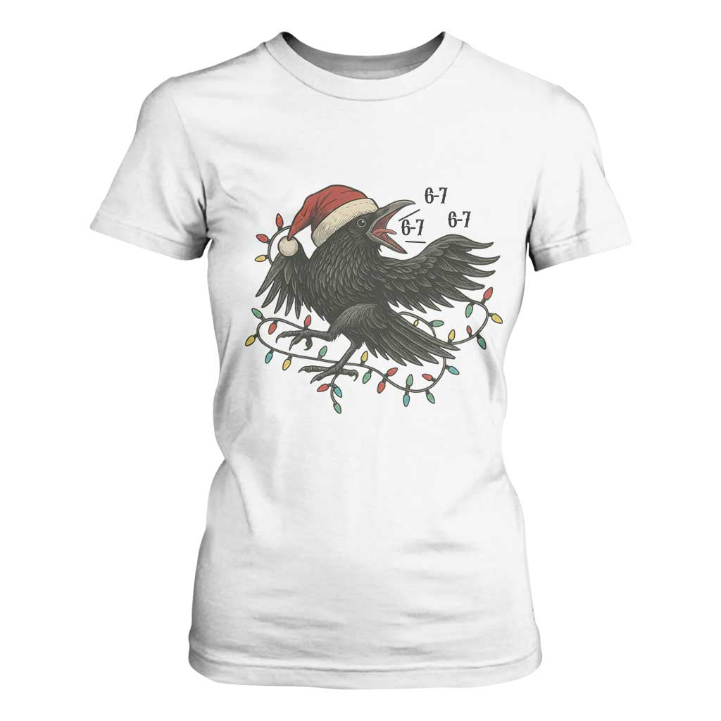 Funny Raven Six Seven Meme T Shirt For Women Christmas Gift For Gen Z TS12 White Print Your Wear